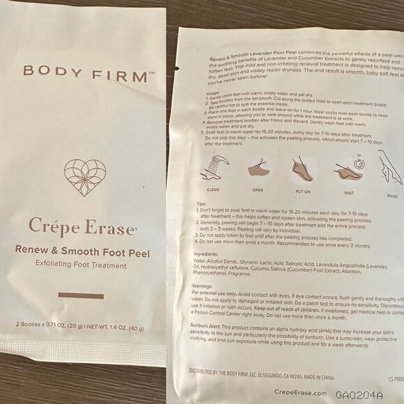 Crepe Erase Body Smoothing & Foot Mask and Peel set 285 mL/ 10 FL OZ - Picture 6 of 7